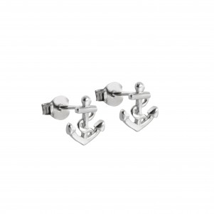 silverline, women, silver, earrings, with, anchors, &, white, plating,
