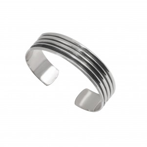 TRIBUTE, silver, unisex, bangle, 16mm, thickness, oxidized,