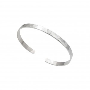 TRIBUTE, silver, unisex, bangle, 5mm, thickness, hammered