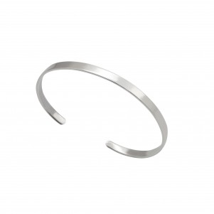 TRIBUTE, silver, unisex, bangle, 4mm, thickness, free size,