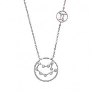 silverline, 925silver,Women's Necklace - Gemini