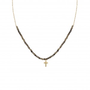 silverline, women, silver, necklace, with, labradorite, cross, &, yellow, gold, plating,