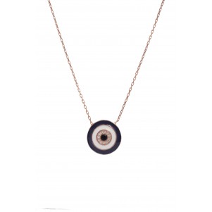 silverline, 925silver, Women's Necklace with evil eye