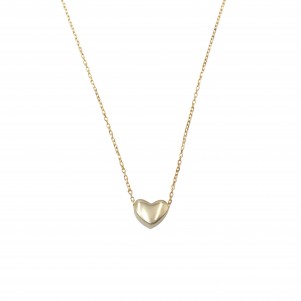 silverline, women, silver, necklace, with, heart, &, yellow, gold, plating, 41+8Ext.Chain,