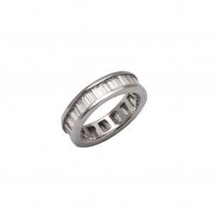 silverline, women, 925silver ,eternity band,infinity ring , all around set with cubic zirconia