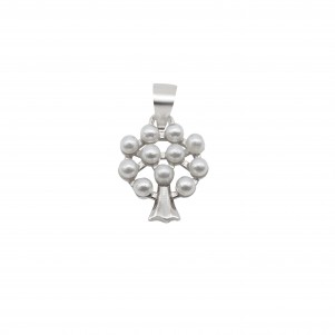 silverline, women, silver, pendant, with, pearl, &, white, rhodium, plating,