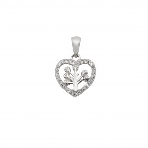 silverline, women, silver, pendant, with, heart, cubic, zirconia, &, white, rhodium, plating,