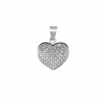 silverline, women, silver, pendant, with, heart, cubic, zirconia, &, white, rhodium, plating,