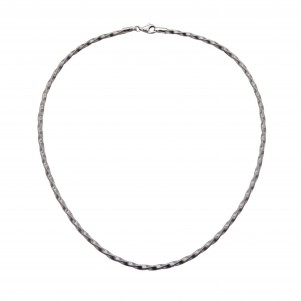 silverline,women, silver, chain, necklace, elastic, 2.8mm, with, white rhodium, plating,